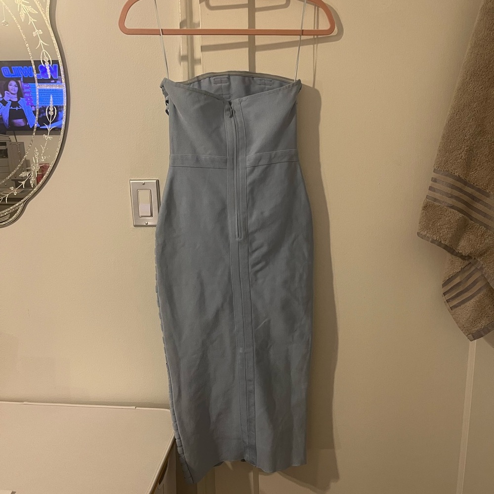 Fashion Nova Strapless Light Blue Dress - Picture 3 of 4